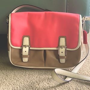 Coach color block crossbody purse
